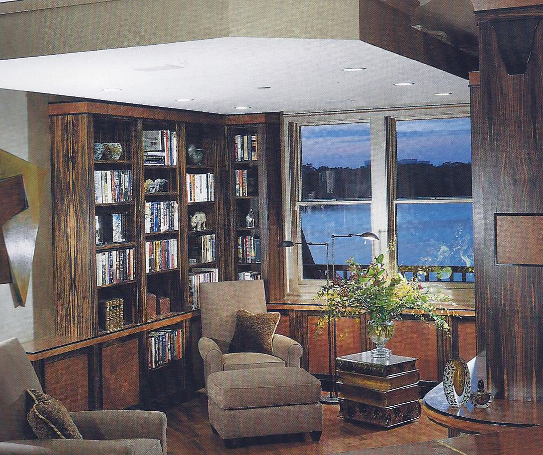 Built-in entertainment room cabinets