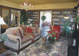 Library built-in with shelves